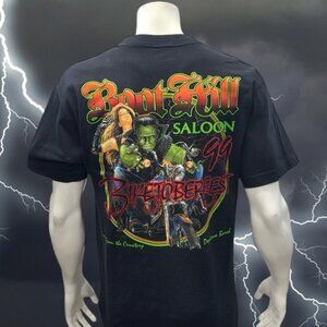 Vintage 1999 Boothill Saloon Daytona Beach Frankenstein Biketoberfest T-Shirt LG